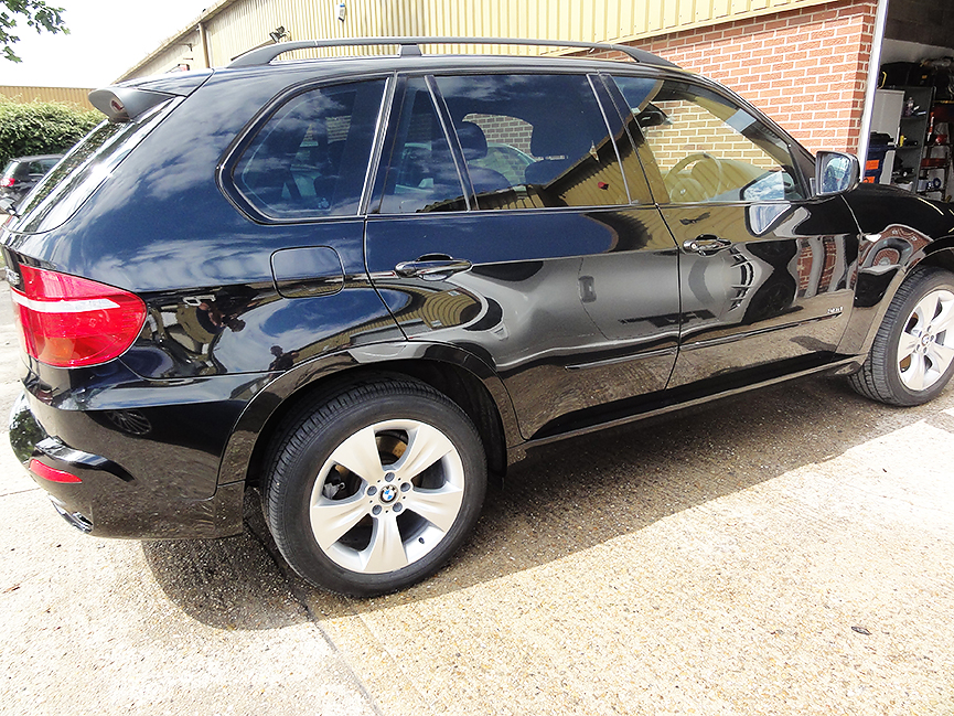 BMW after wheels refurb and window tinting