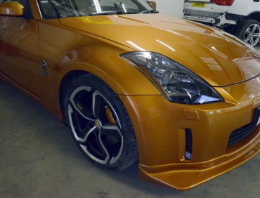 Nissan 350z orange car body repair london