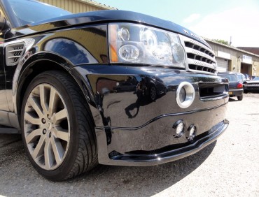 range rover front bumper installation at rt performance in london